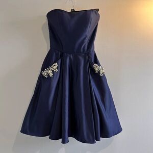 Stunning Blondie Nites Juniors' Embellished  A-Line Prom Dress Size 1